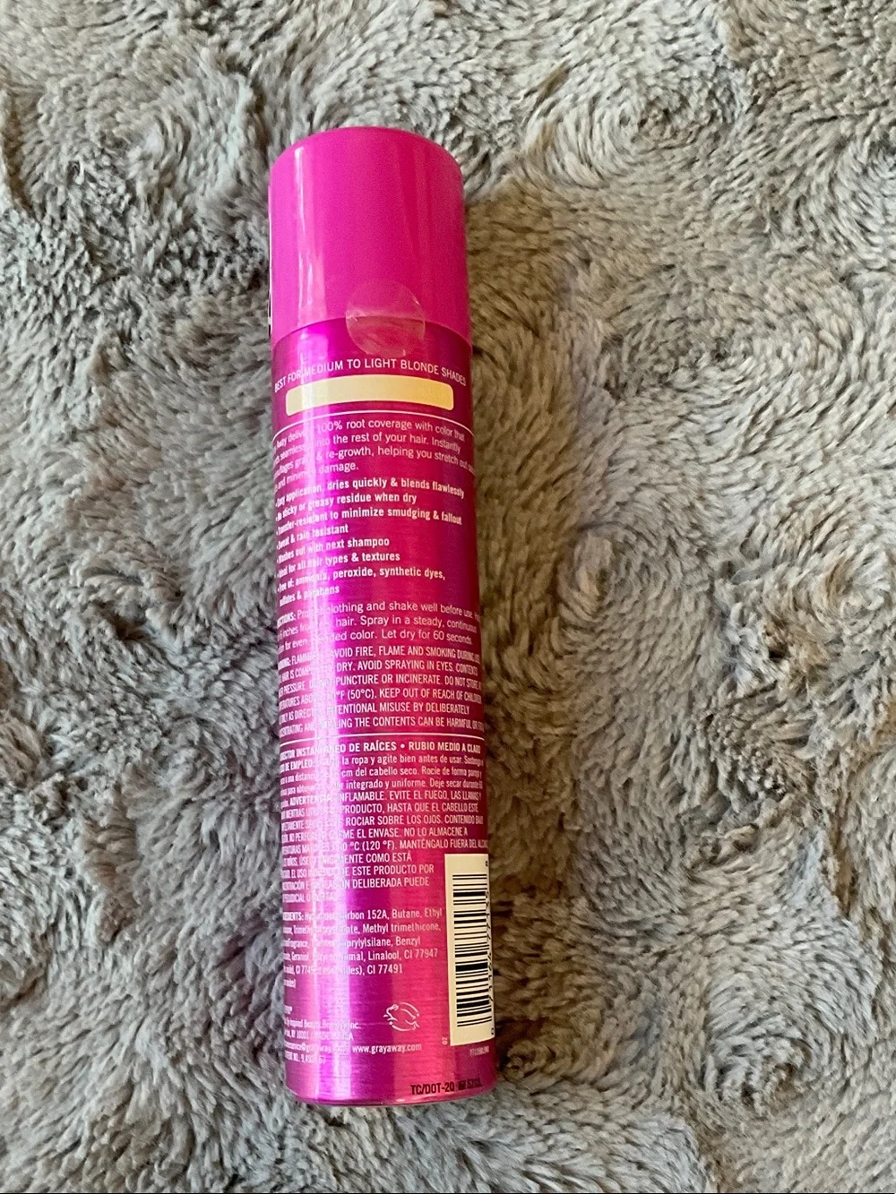 Gray Away Instant Root Cover Up Spray - Pink (Medium to Light Blonde)